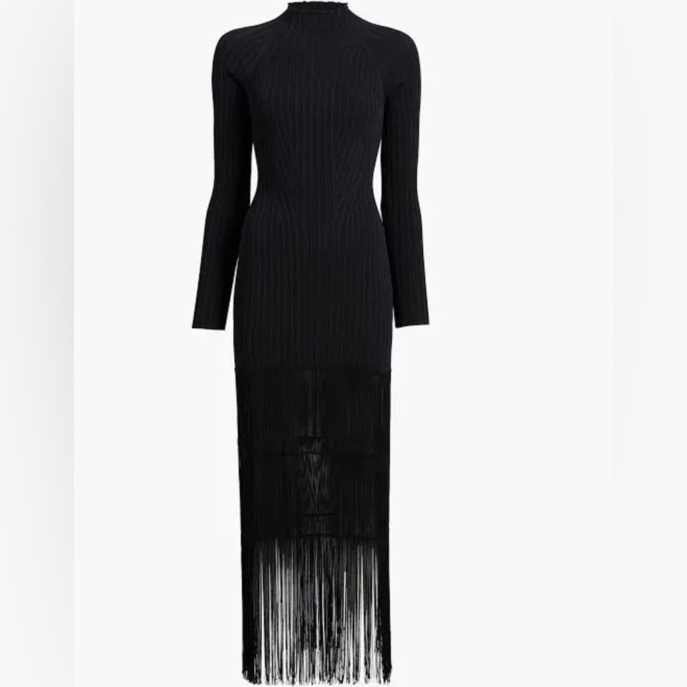 KHAITE
Women's Cedar Fringe-Hem Maxi Dress - Black - Picture 6 of 9